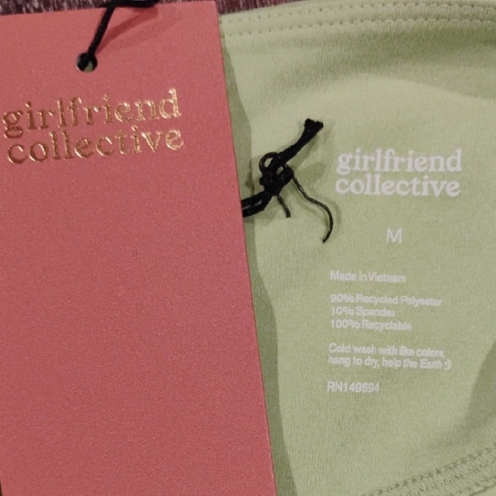 Girlfriend Collective Light Green Bike Shorts - Picture 2 of 4